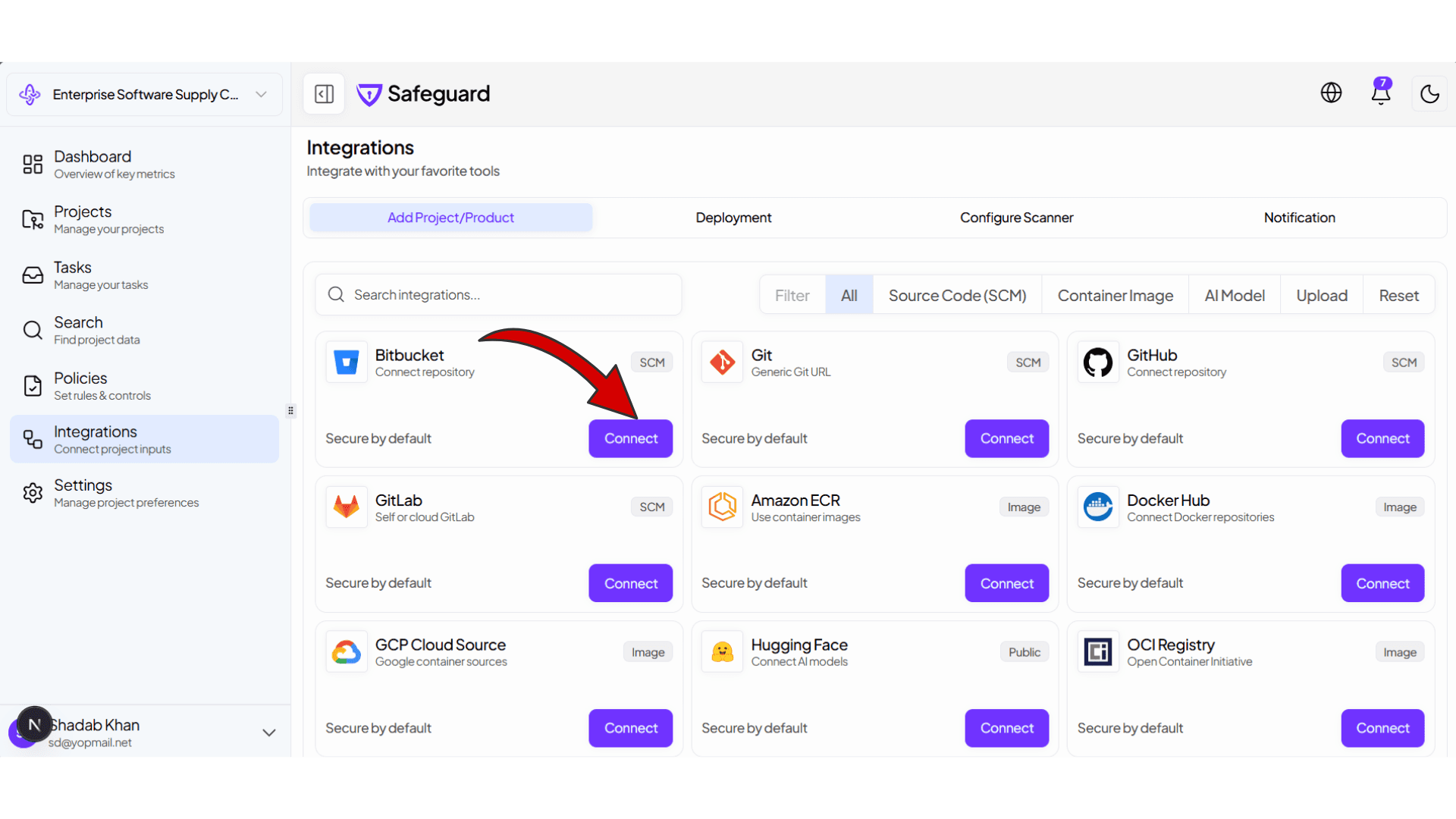 Integrations Page